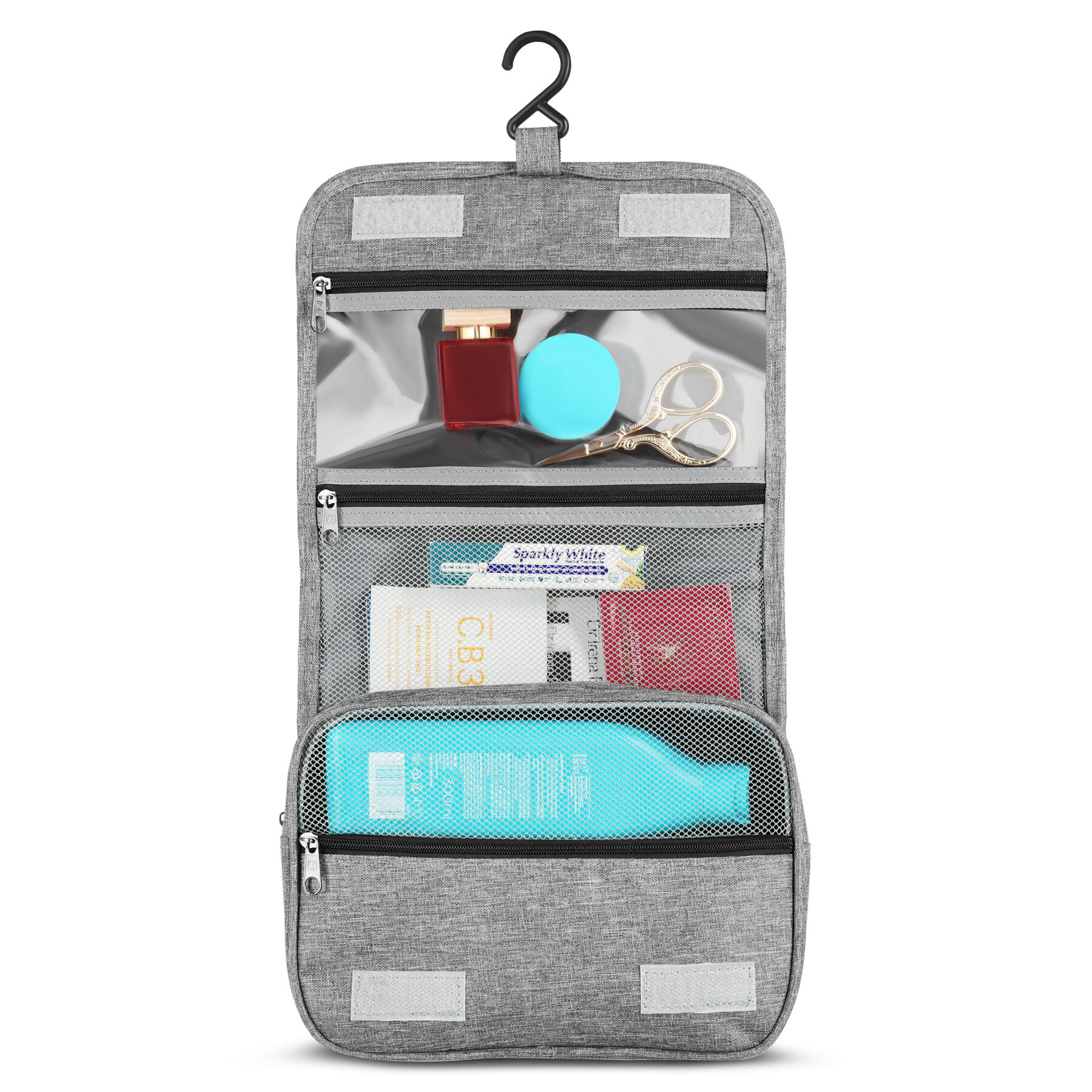 Trousse de toilette voyage unisexe camping NC4505 organiseur compact Nils gris 7/7