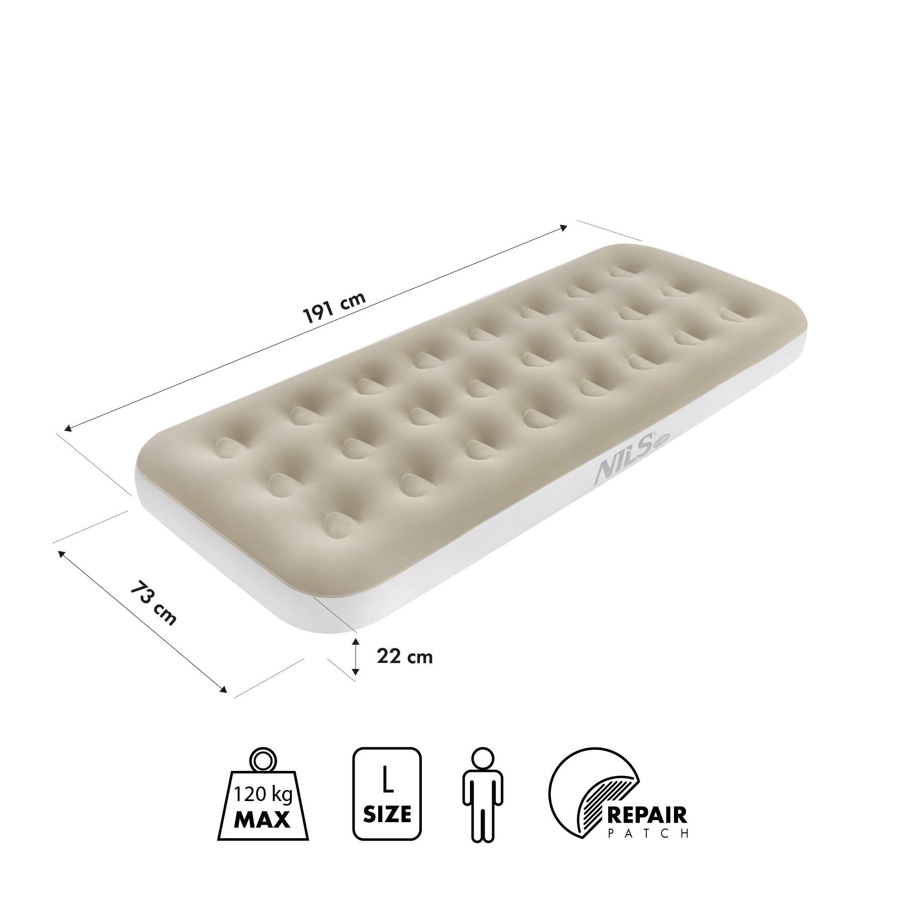 Matelas de camping gonflable NC2801 NILS CAMP 2/7