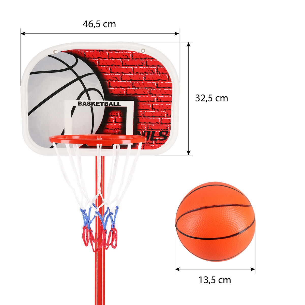Basketbalring kinderen ZDK881G NILS verstelbaar met bal 4/7