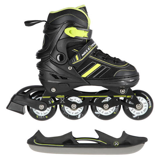 Rollers avec patin de hockey Nils Extreme NH18191 2 en 1