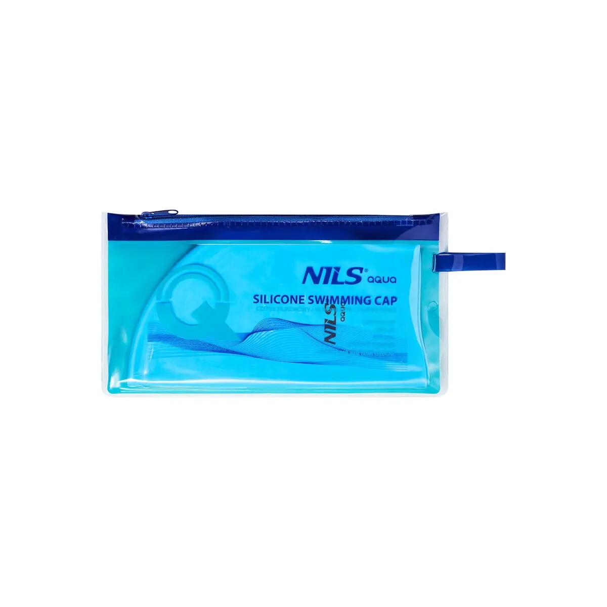 Nqc egyszínű kék szilikon sapka Nils Aqua BL02 3/5