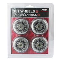 PU 70x24 82A TRANSPARENT (4 pièces) + ABEC-7 (8 pièces) KIT NILS EXTREME 3/5
