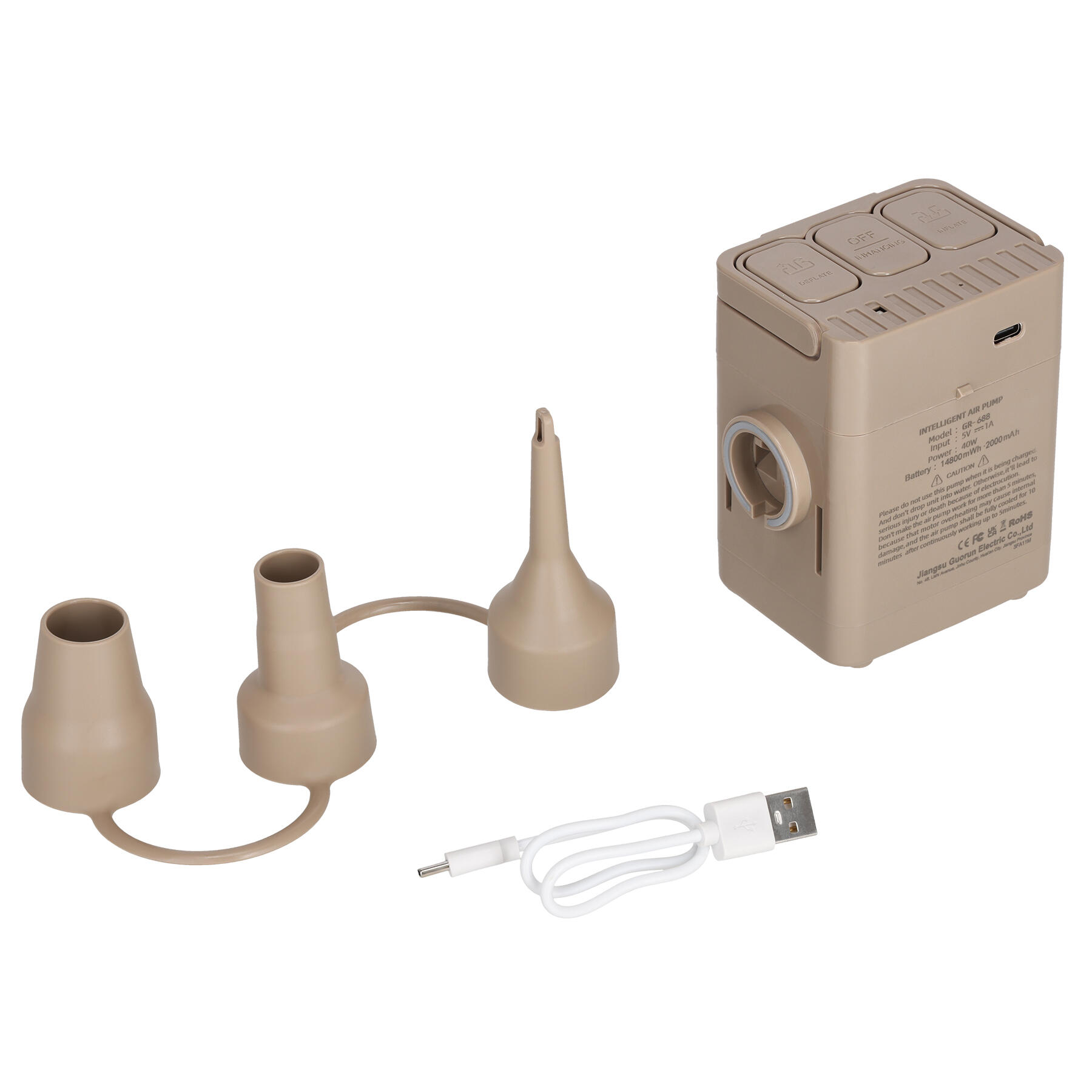 Tweepersoonsmatras kingsize + elektrische pomp NC2808 Nils Camp 7/7