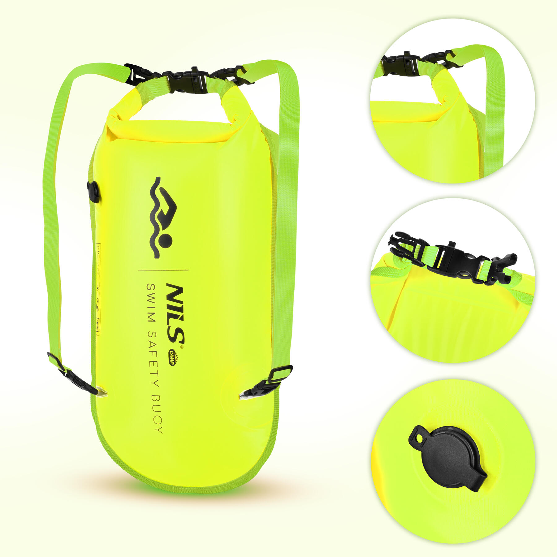 Bouée de sécurité gonflable 3 en 1 pour la natation, 28 L, NILS CAMP NC1772 5/7