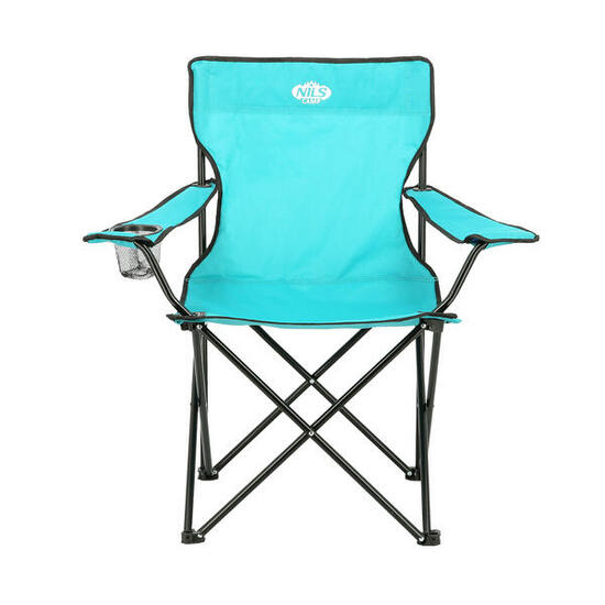 Chaise de camping pliable confortable NILS CAMP NC3044 avec porte-gobelet