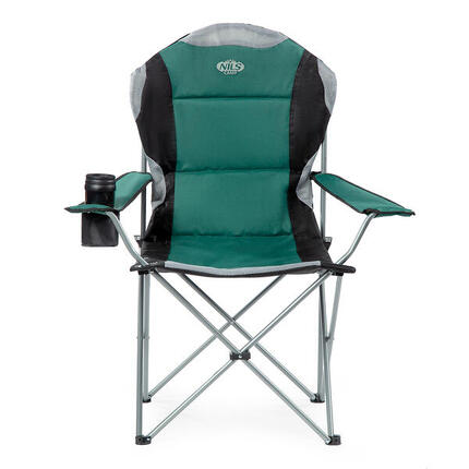 Chaise de camping pliable avec porte-gobelet Nils Camp NC3080