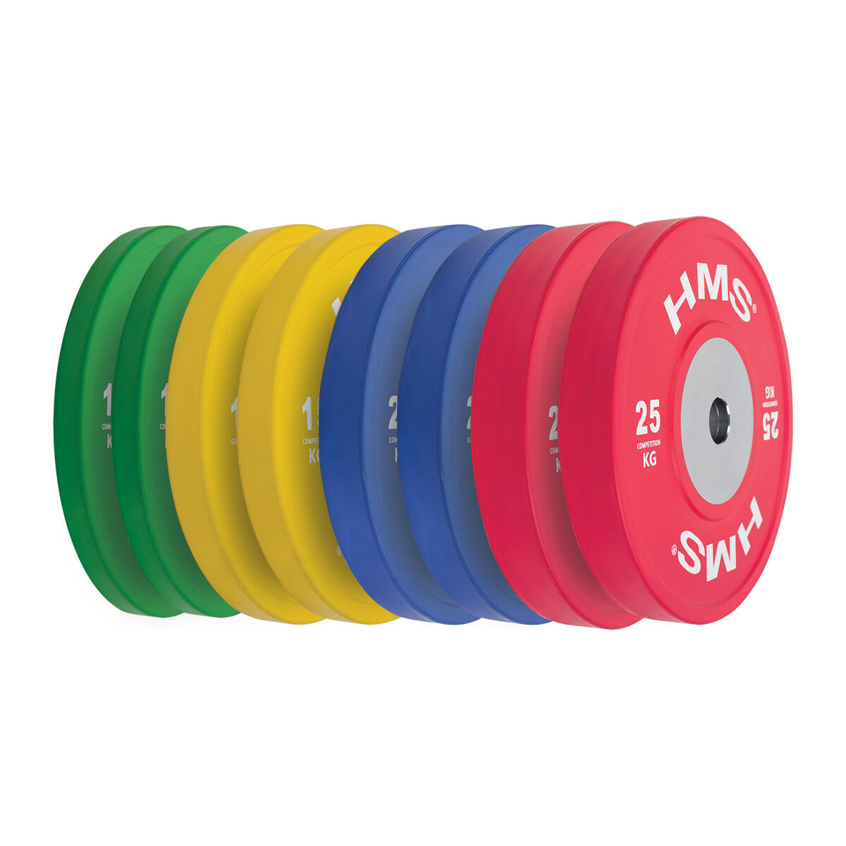 Set Olympische bumperplaten HMS TBR PROFI SET 2/7