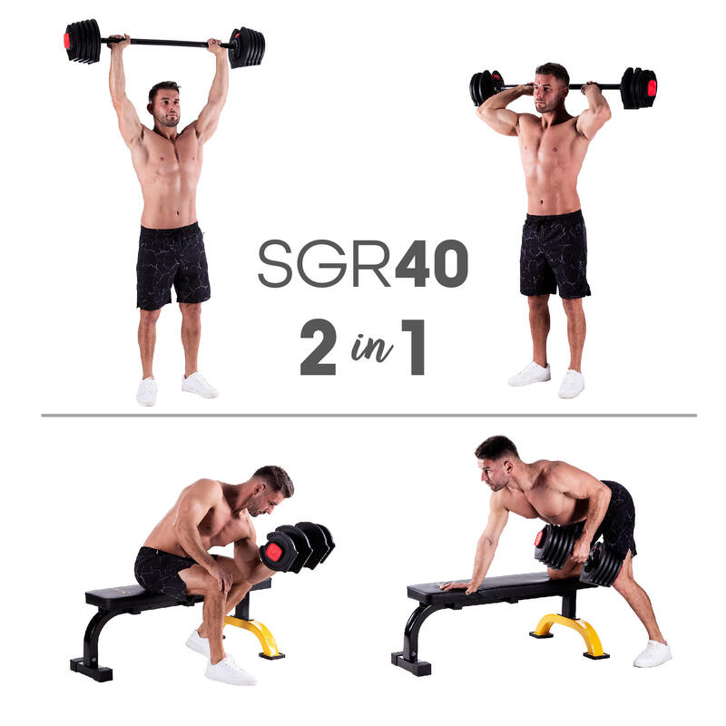 Set de gantere reglabile 2-în-1 HMS SGR40 Pro Set