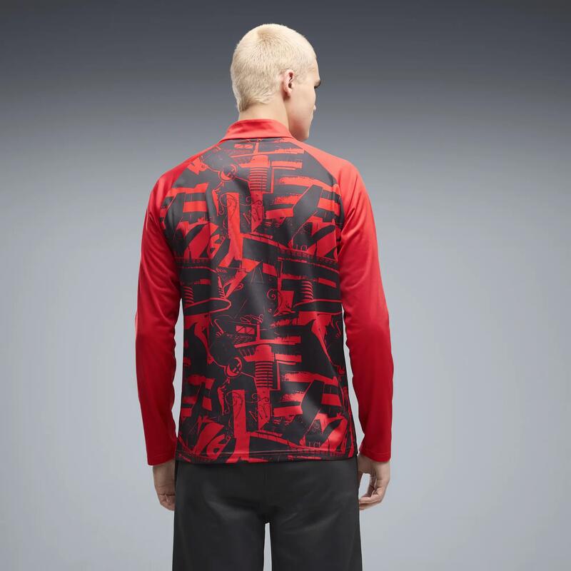 Tricou bărbați slim fit fermoar scurt Ac Milan PUMA