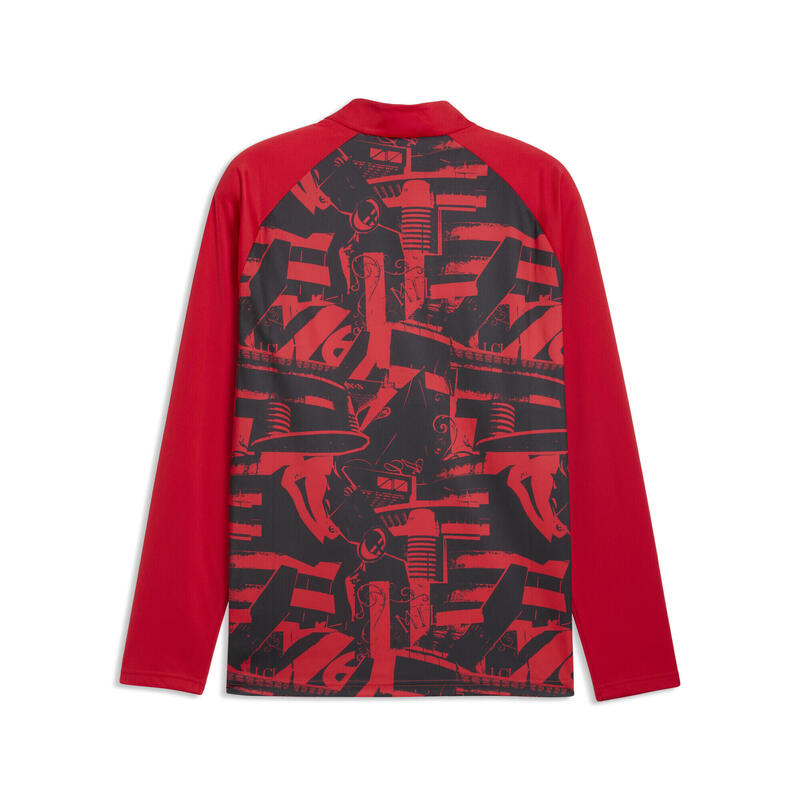 Tricou bărbați slim fit fermoar scurt Ac Milan PUMA