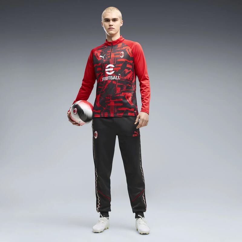 Tricou bărbați slim fit fermoar scurt Ac Milan PUMA