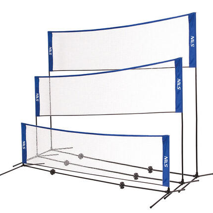 Filet multifonction réglable tennis badminton volley-ball 3 en 1 NILS NT7111