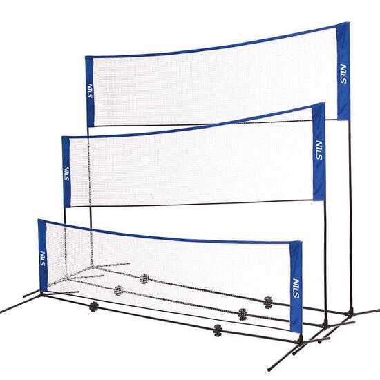 Filet multifonction réglable tennis badminton volley-ball 3 en 1 NILS NT7111