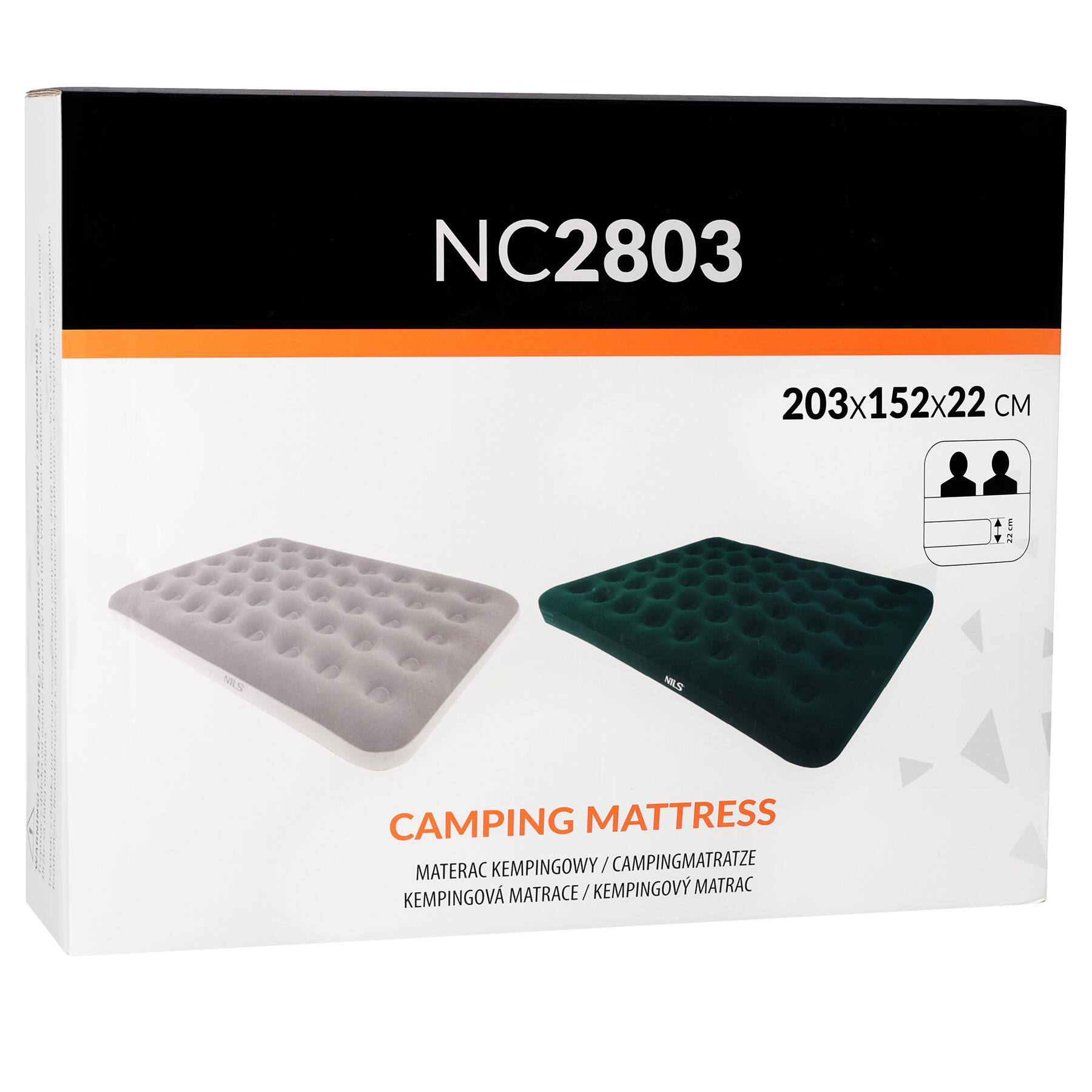 Materac turystyczny dmuchany 203x152x22 cm NC2803 Nils Camp 7/7