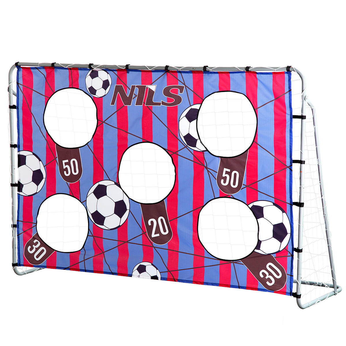 Poartă de fotbal cu plasă și panou de precizie 215 × 150 cm Nils NT7788