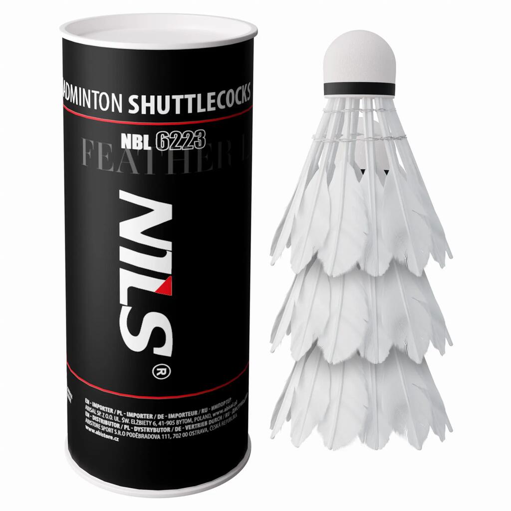 Badmintonové míčky z peří NILS NBL6223 s LED 3 ks
