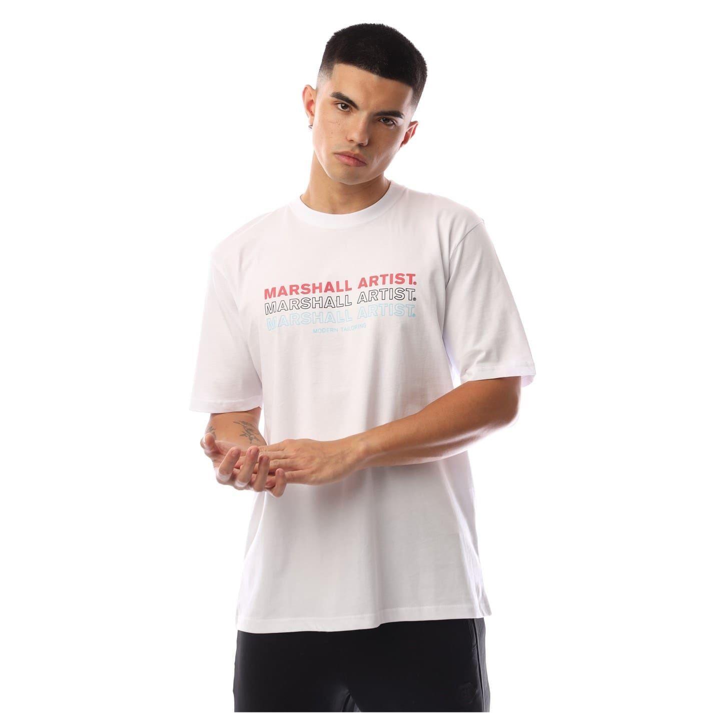 Marshall Artist Mens Repeat Logo Regular T-Shirt