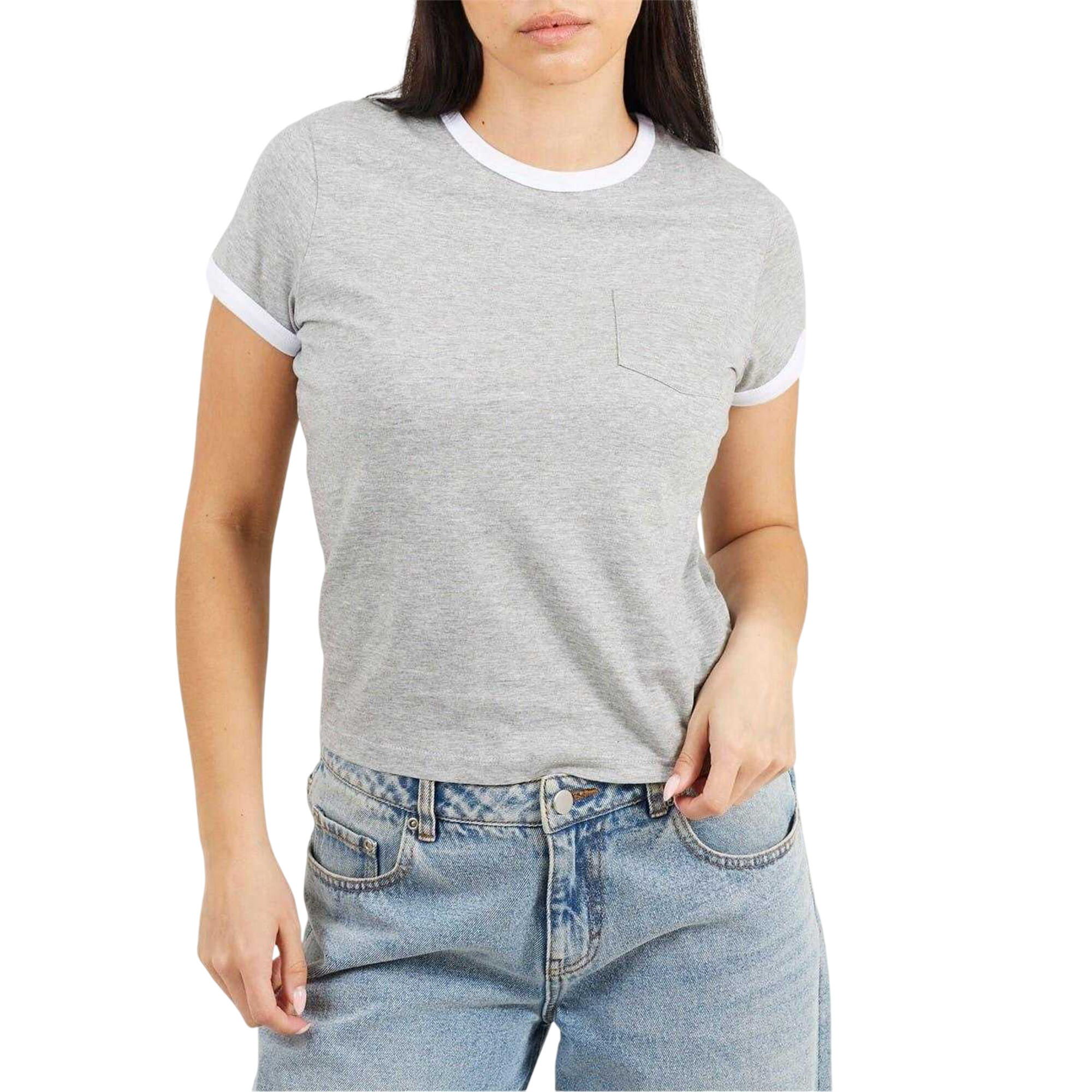 Brave Soul Unisex Adult Contrast Detail Ringer Regular T-Shirt