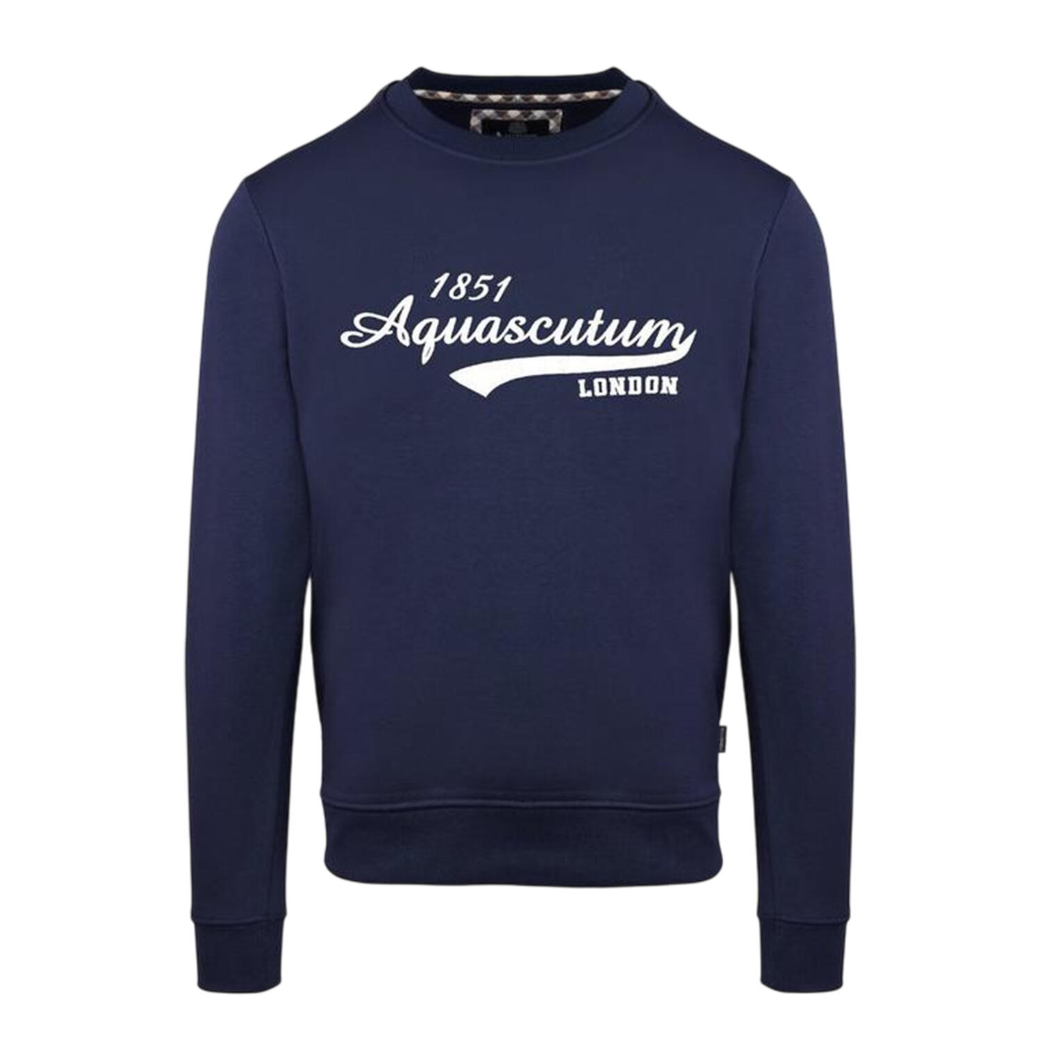 Aquascutum Mens Lettering Crew Neck Sweatshirt