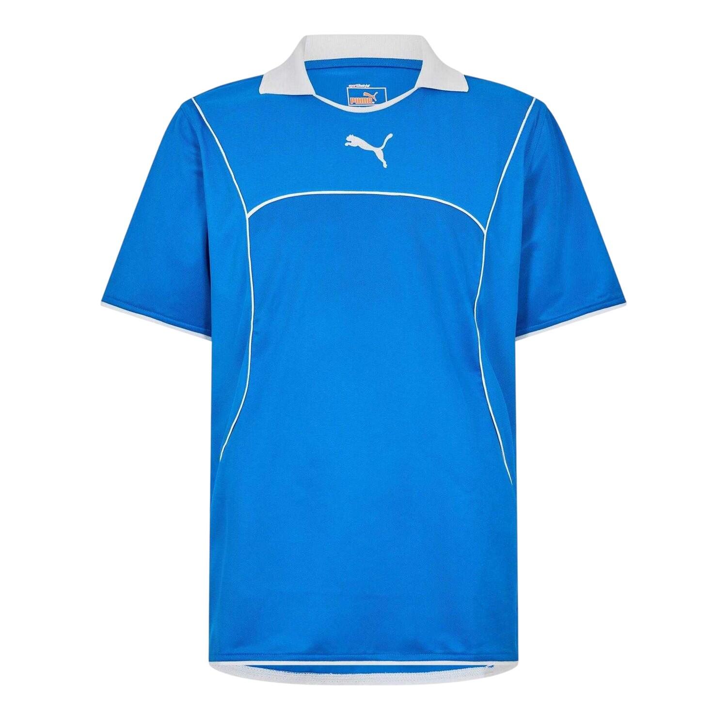 Puma Mens Plain Contrast Piping Athletic Rugby Shirt