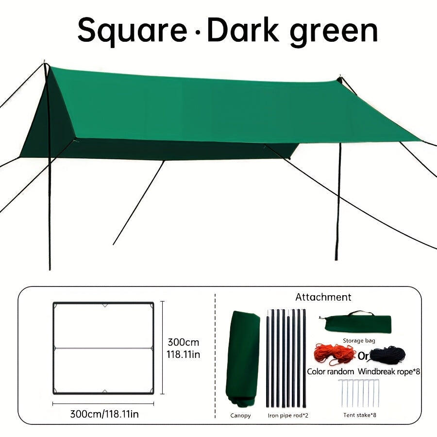 Outdoor Canopy Tent Windproof Sunshade for 6-12 People