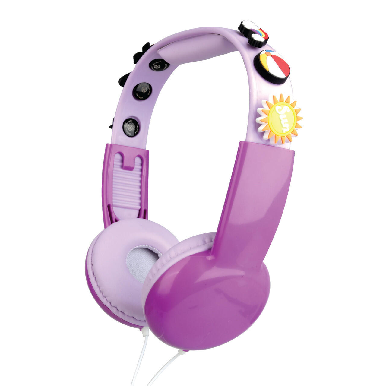 Laser Kids 3.5mm Wired Headphones With Charms (Pink)