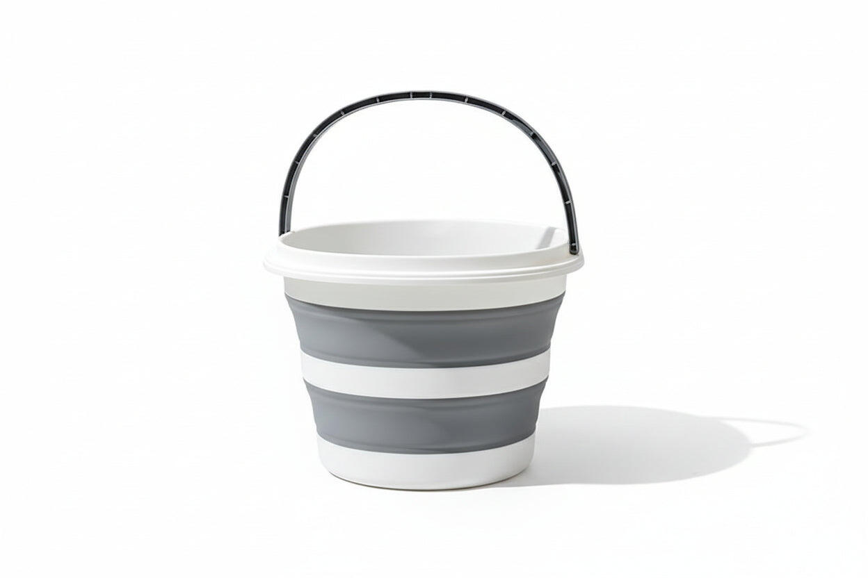 Foldable Plastic Basin Collapsible Bucket with Handles