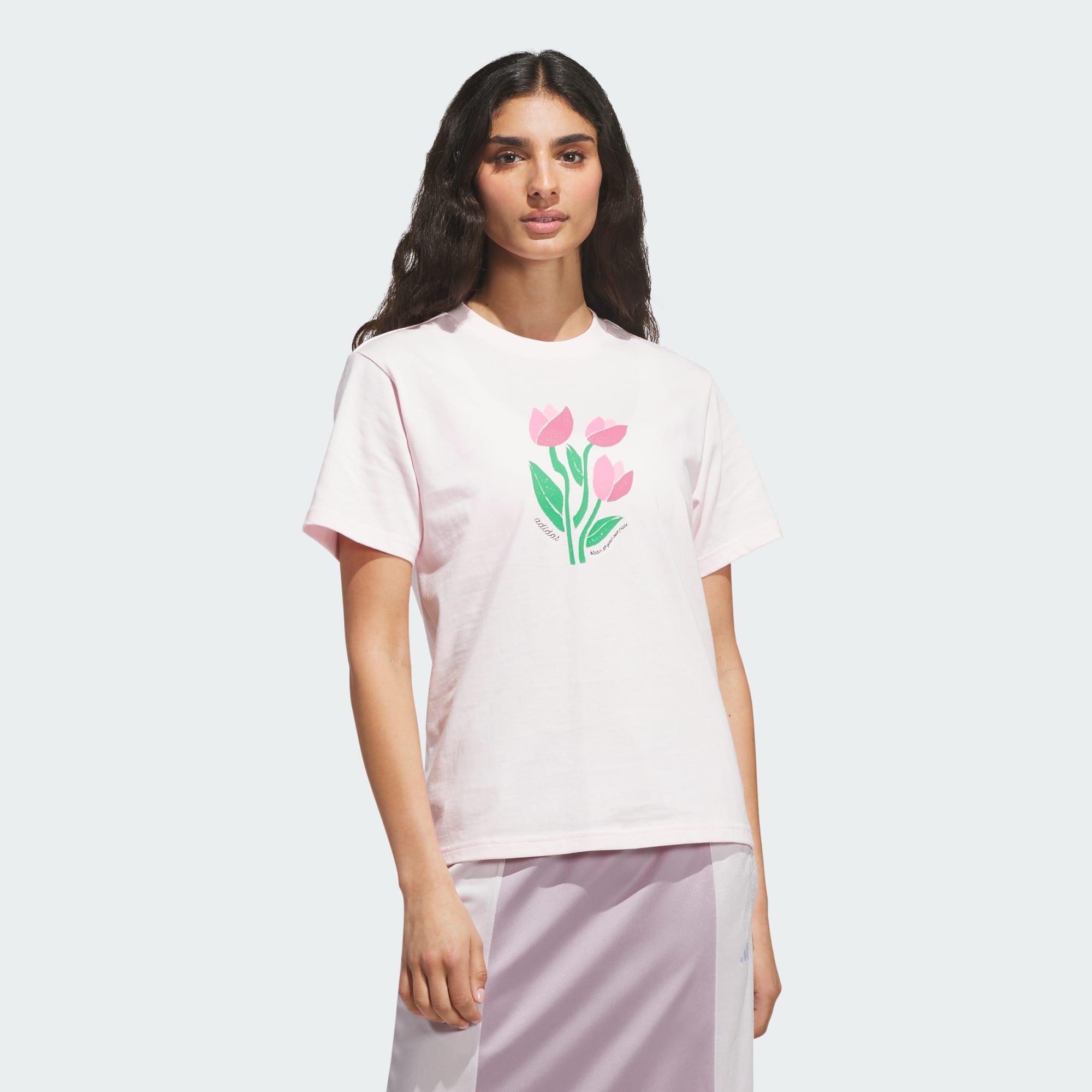 FLORAL BLOOM AT YOUR OWN PACE GRAPHIC T-SHIRT 2/5