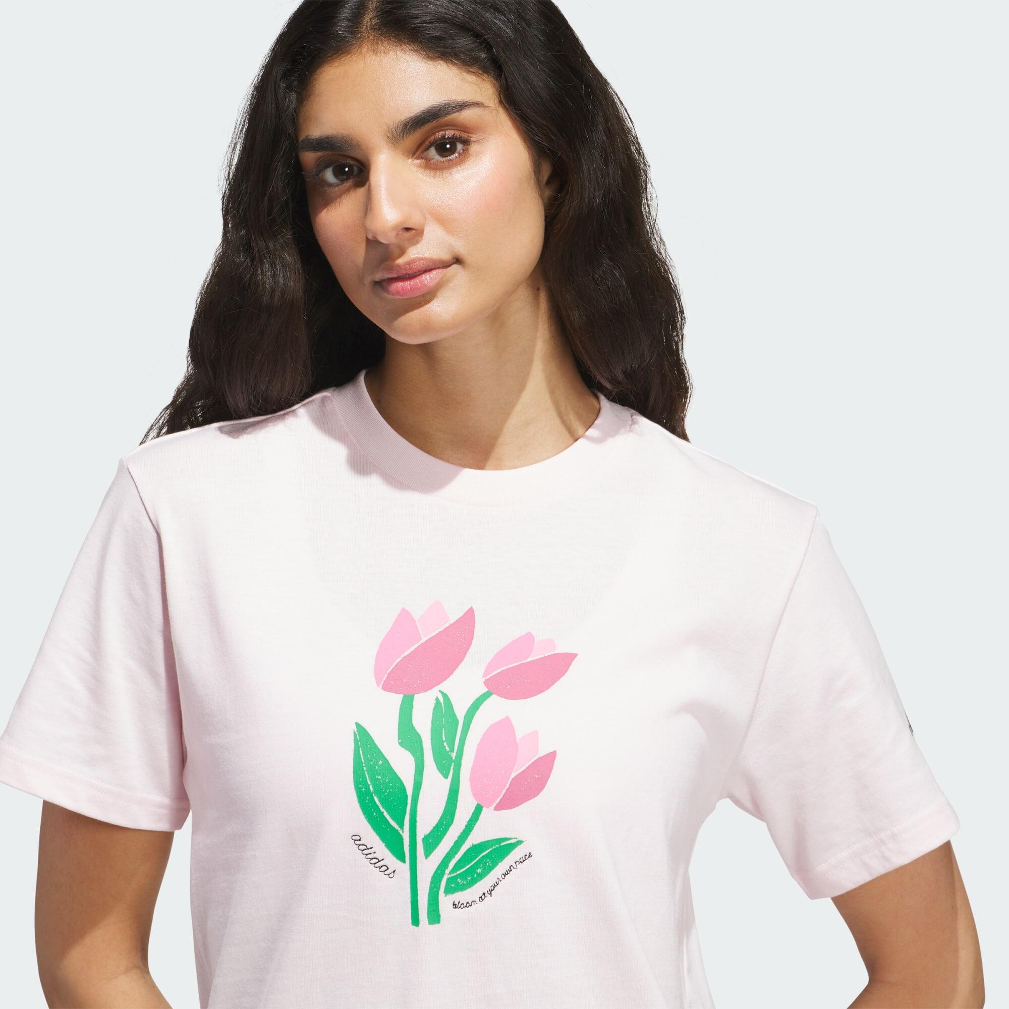 FLORAL BLOOM AT YOUR OWN PACE GRAPHIC T-SHIRT 4/5