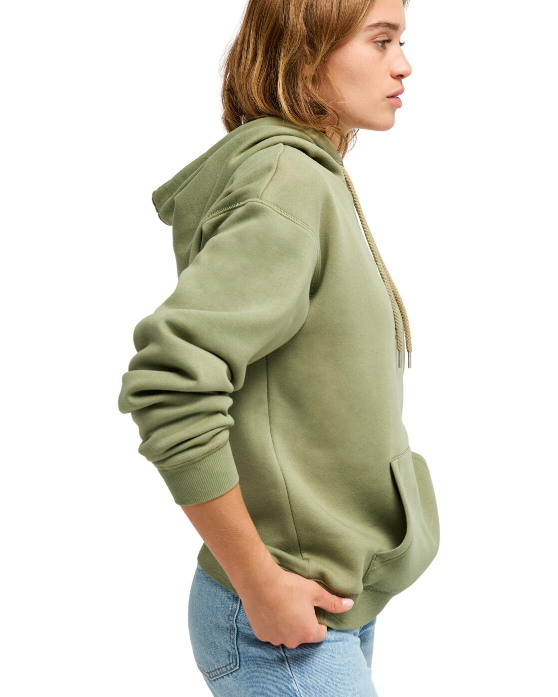 Sudadera con capucha SURF STOKED BRUSHED ART Verde Mujer 3/4