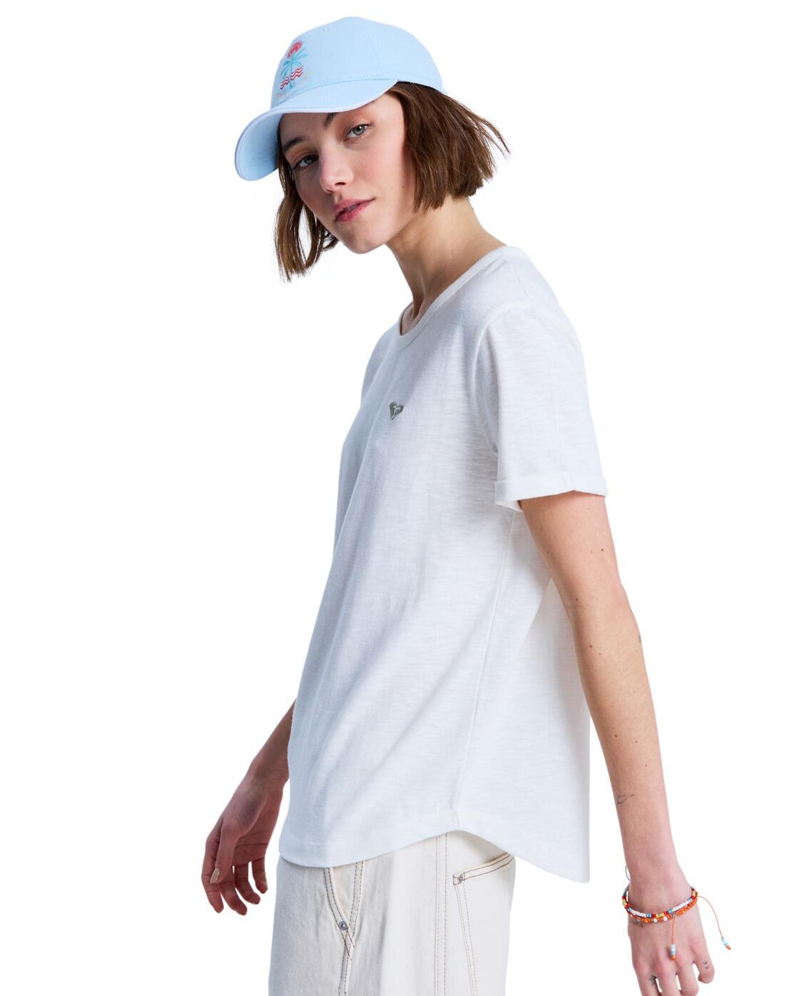 T-shirt à manches courtes OCEANWAVE REGULAR EMBY Blanc Femme 3/4
