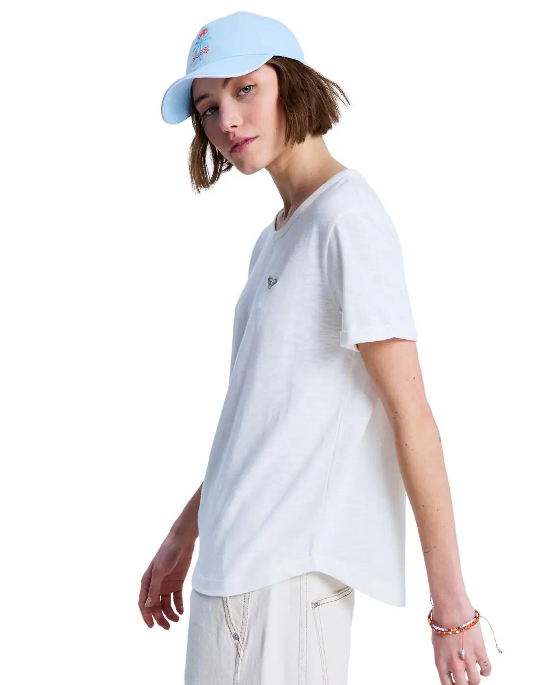 T-shirt à manches courtes OCEANWAVE REGULAR EMBY Blanc Femme 3/4