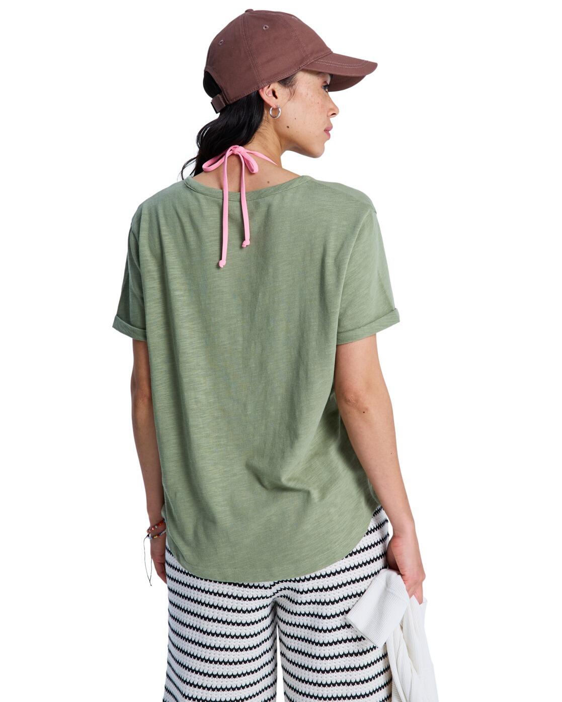 Camiseta de manga corta OCEANWAVE REGULAR EMBY Verde Mujer 2/4