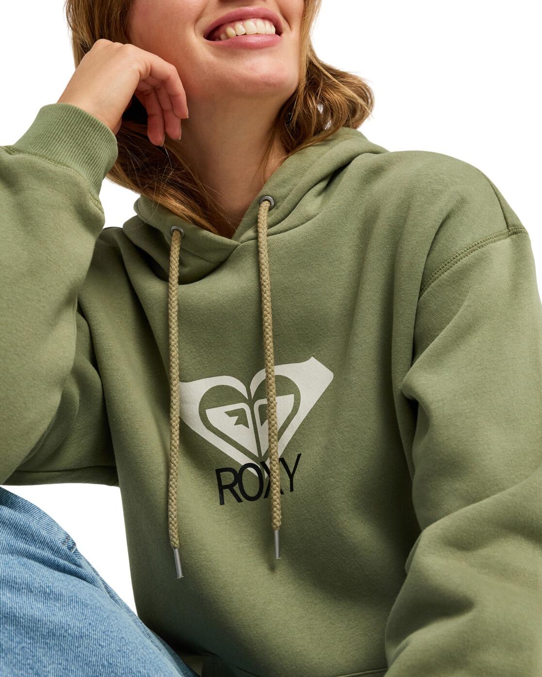 Sudadera con capucha SURF STOKED BRUSHED ART Verde Mujer 4/4