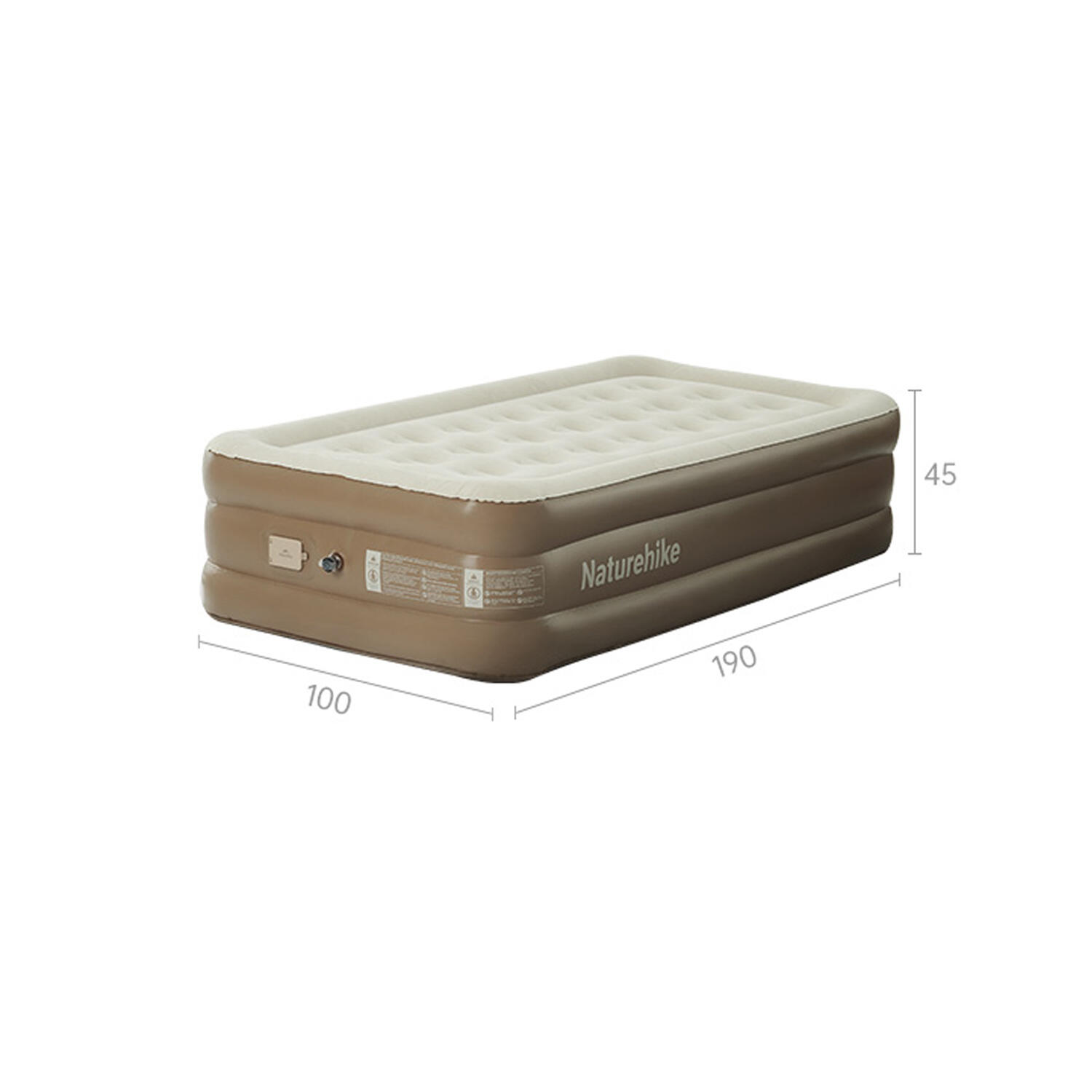 Horizon Einzel-Luftbett mit Integrierter Pumpe - 190 x 100 x 45 cm 2/7