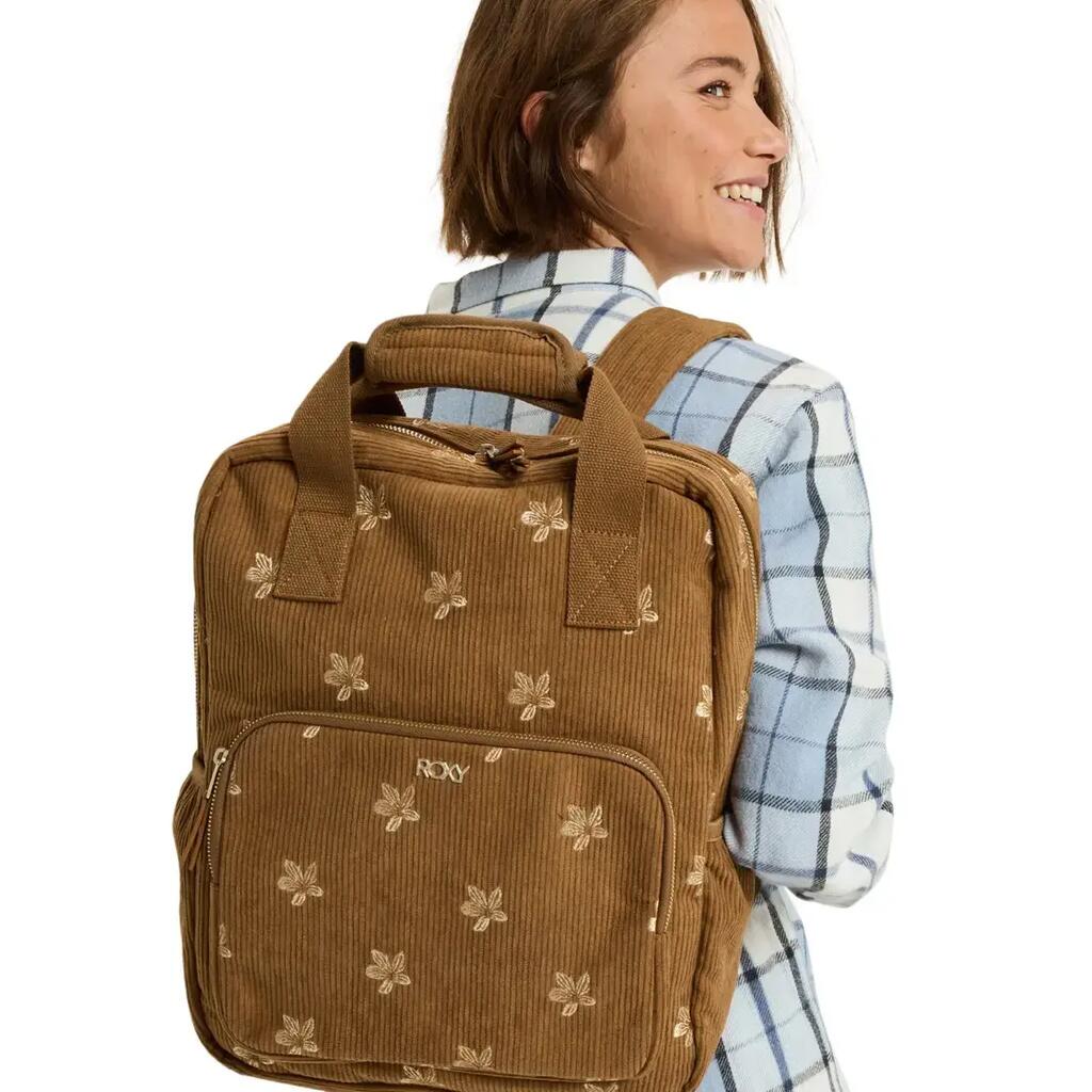 Roxy Feeling Emby Handle Backpack-Woodsmoke