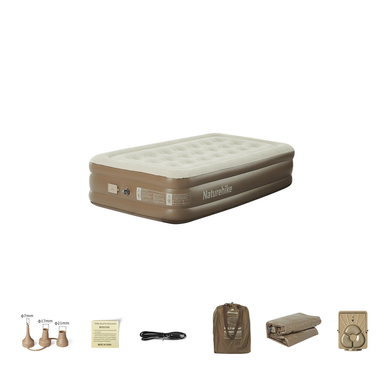 Horizon Einzel-Luftbett mit Integrierter Pumpe - 190 x 100 x 45 cm 1/7