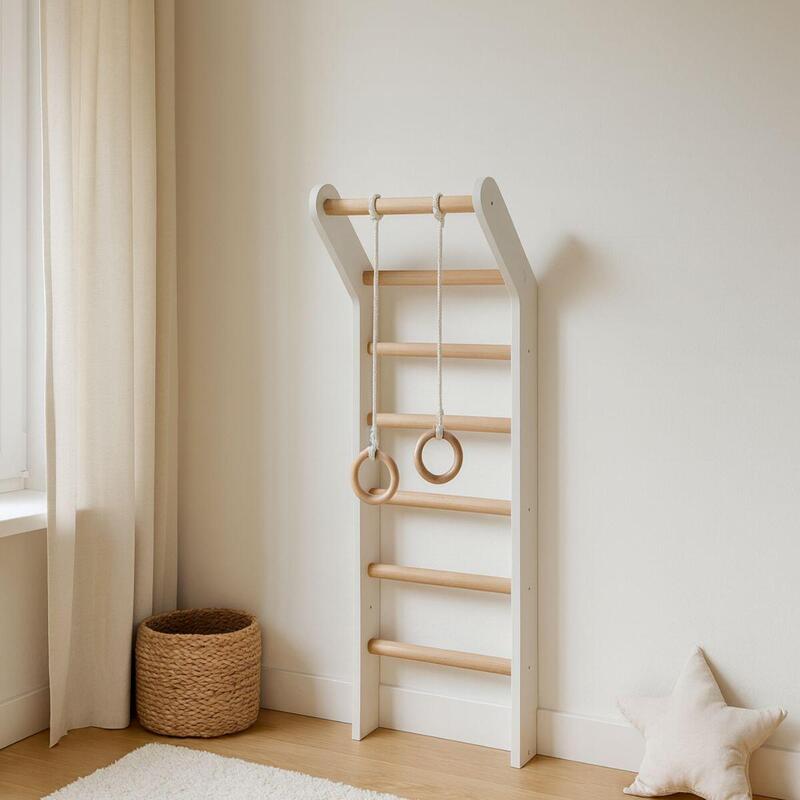 Scară de gimnastică Toddler alb