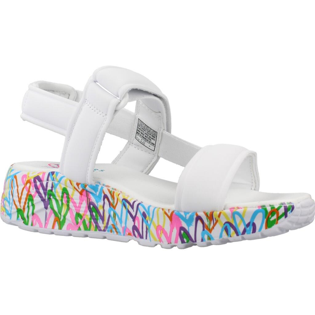 Sandalias Skechers Uno Lite Sandal-sunny Love, Blanco, Niños 5/5
