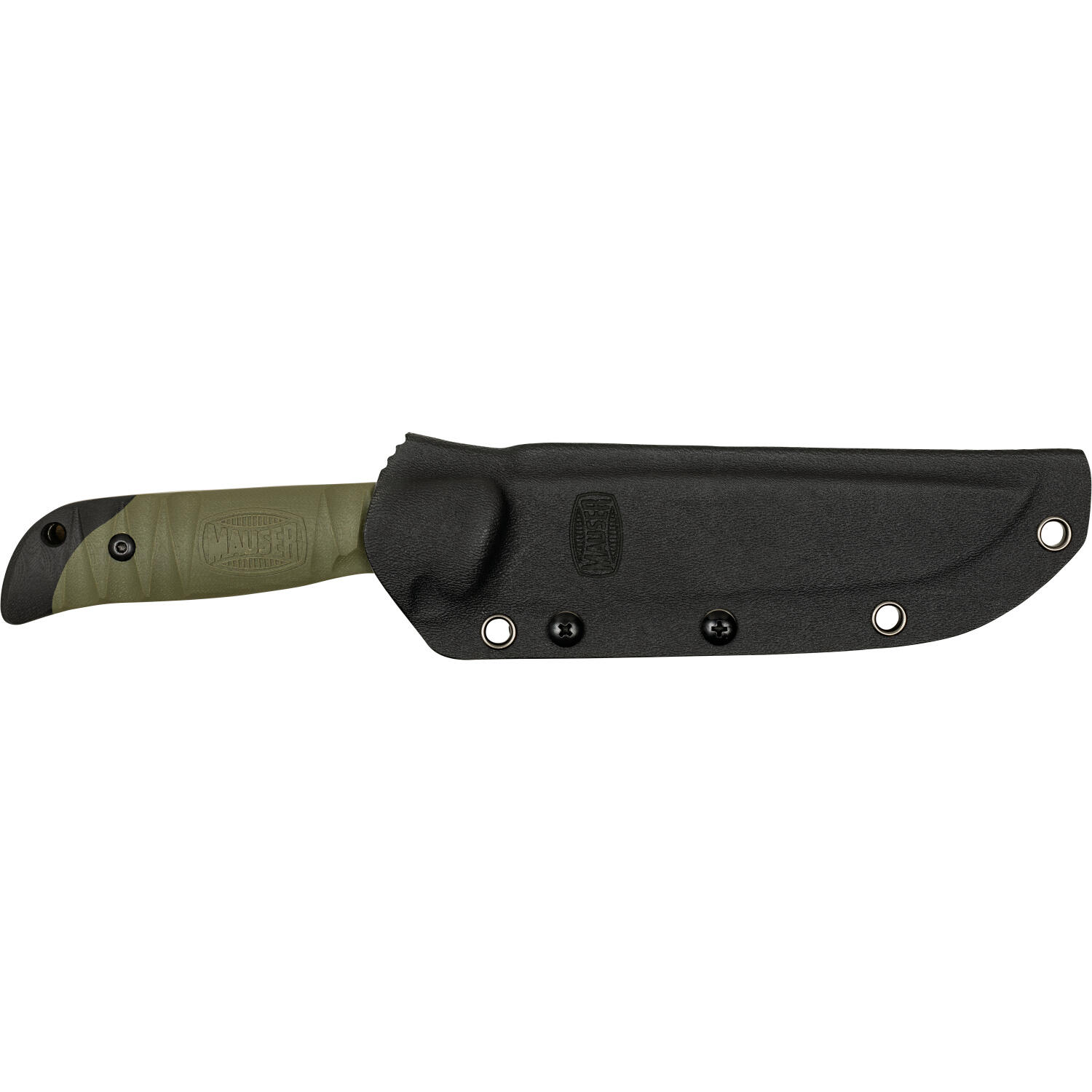 Jagdmesser Bushcrafter 13cm Kydex‑Scheide Sandvik-Stahl grün 5/5