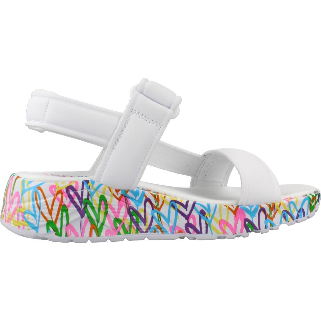 Sandalias Skechers Uno Lite Sandal-sunny Love, Blanco, Niños 4/5