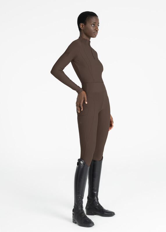 Leggings Pantalón Mujer Equitación Maximilian Outline Full Grip Mocha 6/7