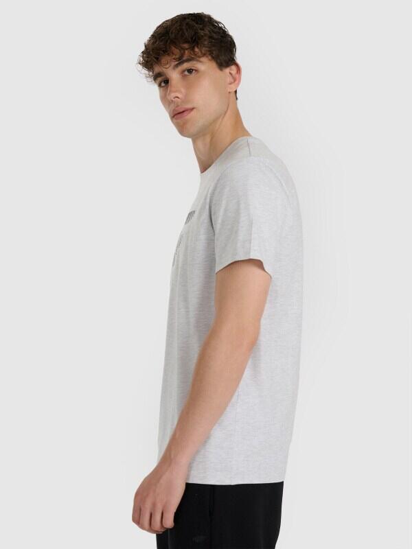 T-shirt regular z nadrukiem męski 4F 4FWMM00TTSHM2257 3/7