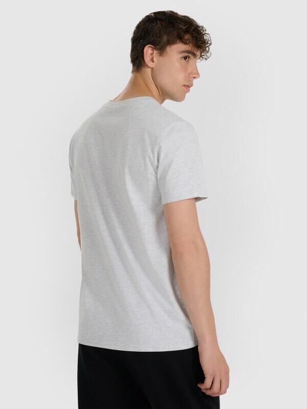 T-shirt regular z nadrukiem męski 4F 4FWMM00TTSHM2257 6/7