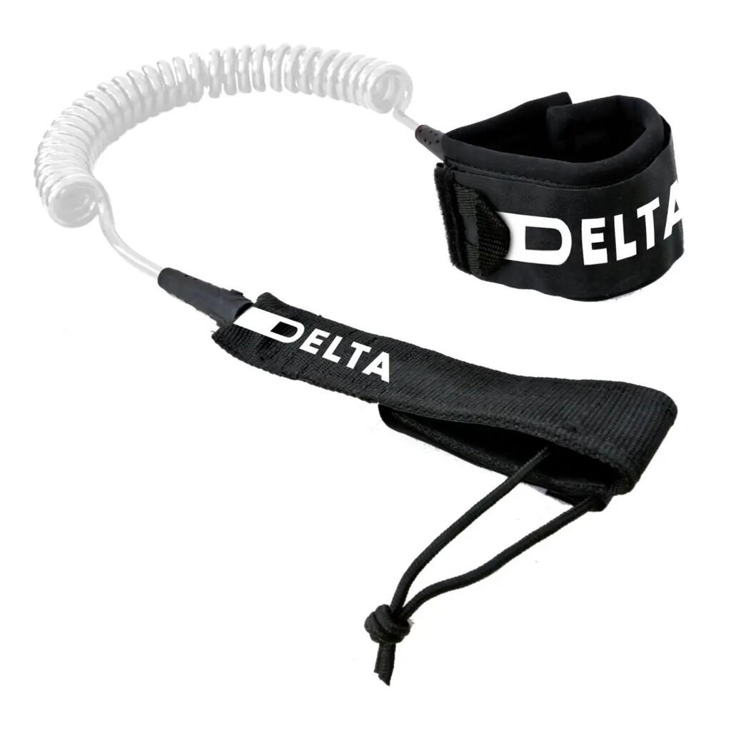 Coiled Leash 10' / 3 m for Stand Up Paddle - Delta Transparent Leash