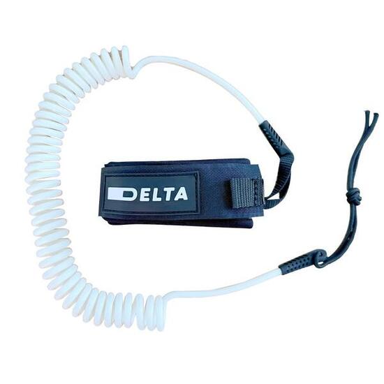 Leash Spiral 10'-3m pour Stand Up Paddle - Leash Blanc Delta
