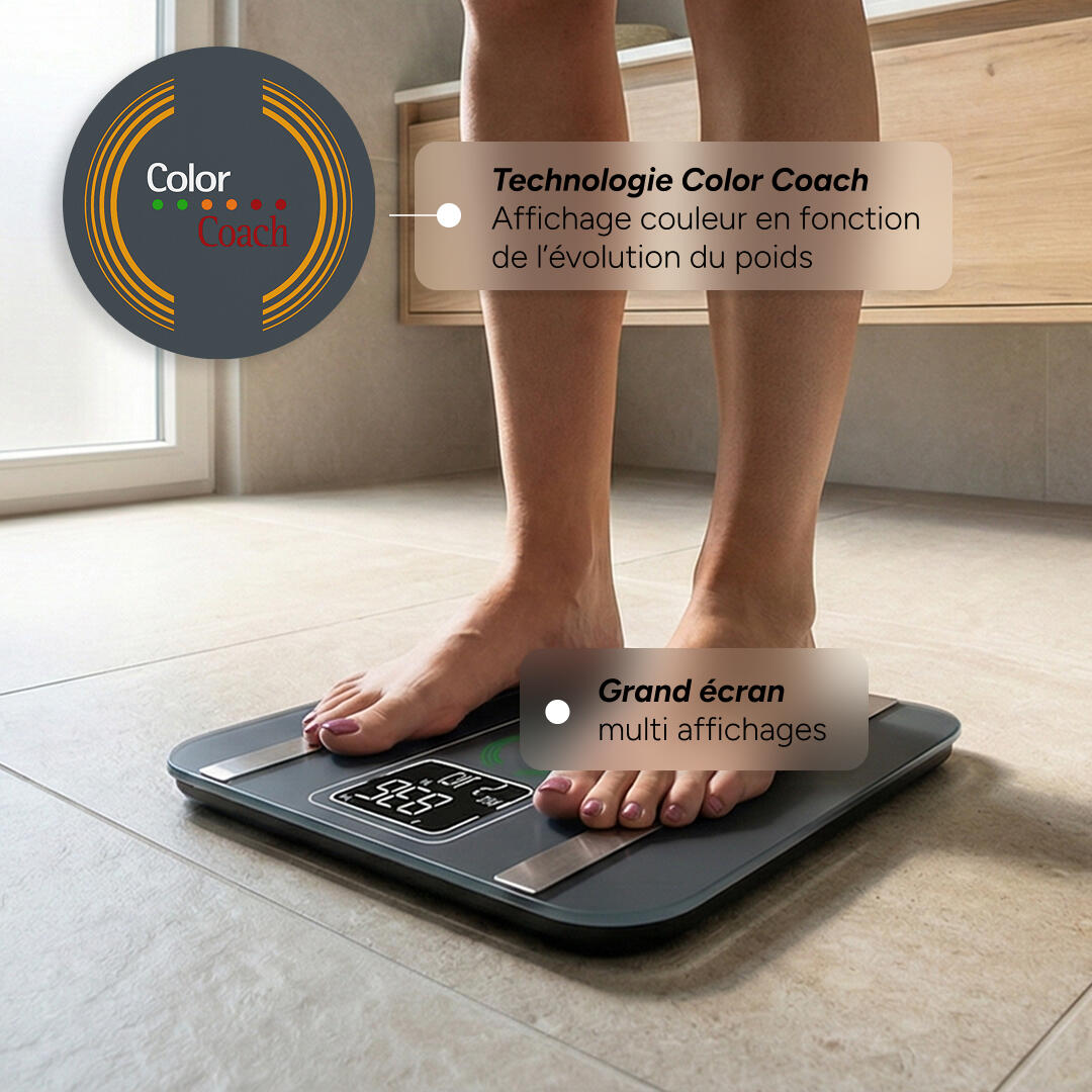 Pèse Personne COLOR COACH FIT - Impédancemètre Autonome ou Connecté 3/7