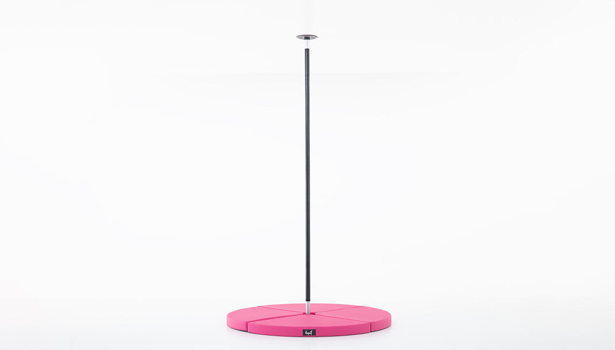 TAPIS DE DANSE PLIABLE, ROND STANDARD rose, D 1500 mm, T 80 mm 3/4