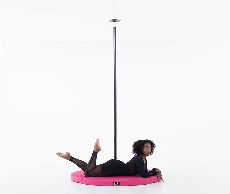 TAPIS DE DANSE PLIABLE, ROND STANDARD rose, D 1500 mm, T 80 mm 2/4