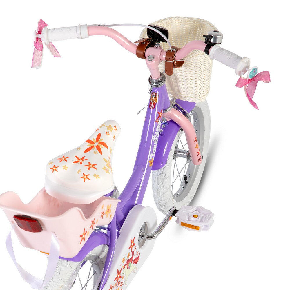 Fille Cyclisme Vélo Enfant avec petites roues panier porte-poupée 12" 3/6